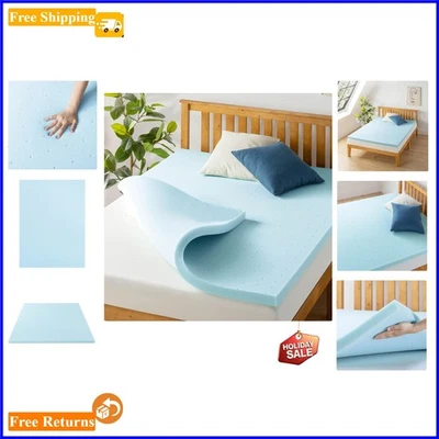 Topper de espuma viscoelástica de gel ventilado de 2 pulgadas - tamaño doble, actualización para dormir Foto 1 de 4