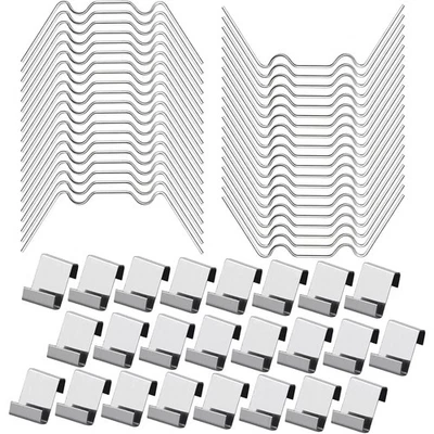 JUNHAO-SHOP Greenhouse Stainless Steel Glazing Glass Clips W + Z Mixed Glass Fixing Clips