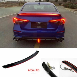 For Honda Civic 2022 2023 LED Lamp Light Streamer Tail Trunk Spoiler Wing Cover - Picture 1 of 10