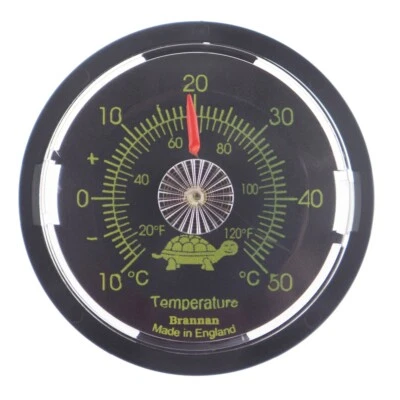 BRANNAN Reptile Tank Thermometer Vivarium Terrarium Temperature Meter 65mm