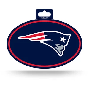 New England Patriots Oval Decal Sticker Full Color NEW!! 3x5 Inches Free Ship - Picture 1 of 2