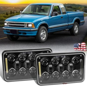 Fit For Chevy S10 1995 1996 1997 2PC 4x6inch Led 5D Headlights High Low Beam DRL - Picture 1 of 12