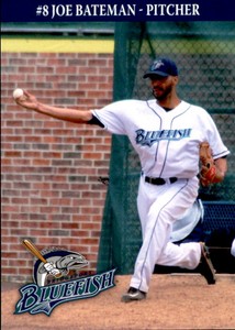 2014 Bridgeport Bluefish Team Issue #5 Joe Bateman Pittsfield Massachusetts Card