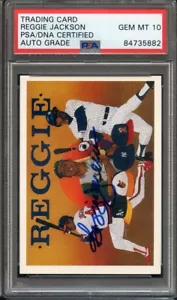 Reggie Jackson 1990 Upper Deck Heroes Checklist Autograph PSA/DNA 10 - Picture 1 of 2