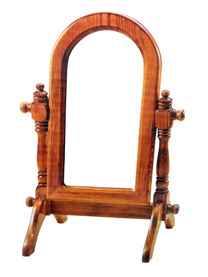 Mini tocador de madera con espejo de mesa inclinable roble nuevo en caja desmontado Foto 1 de 4