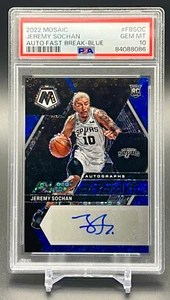 Jeremy Sochan Mosaic Fast Break 2022 azul Prizm automático/25 PSA 10 RC novato - Imagen 1 de 2