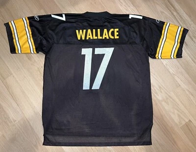 匹兹堡钢人队迈克华莱士 #17 OnField NFL 足球球衣成人 2XL — 第 1/4 张图片