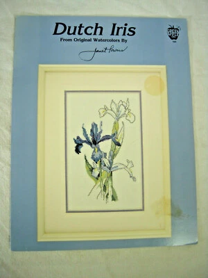 "Dutch Iris" - from original art by Janet Powers - Green Apple Co. pattern #589 - Image 1 of 4