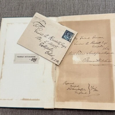 Life And Genius Of Robert Burns 1st Ed 1887 Signed Letter by Hutchinson Ephemera - Image 1 of 4