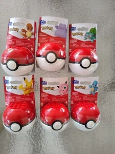 Mega Construx Pokemon LOT 6 POKE BALLS Ditto Pikachu Squirtle Charmander - Bild 1 von 9