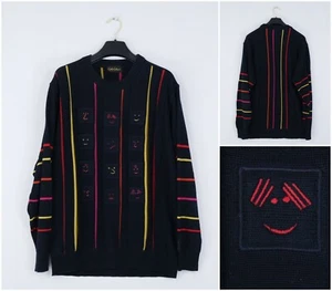 Suéter Pullover Para Hombres CARLO COLUCCI Talla Grande Rayas Cara Sonrisa - Imagen 1 de 13