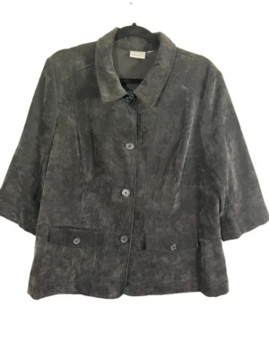 Chaqueta Kim Gravel XL Negra Neutra Madura Pana Boho Hippie Western Años 80 Foto 1 de 4