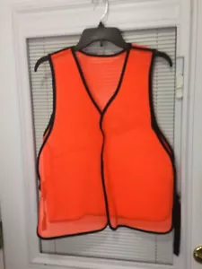 Blaze Orange Adjustable Safety Vest Adult One Size - Picture 1 of 6