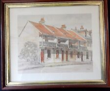 Terraced Houses - Old Woolloomooloo Sydney - Print by J Young , Glass Framed