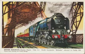 Eisenbahn Postkarte LNER A1 60120 Kittiwake Forth Bridge Pacific Lok Valentine - Bild 1 von 2