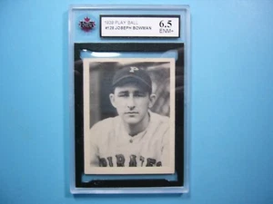 1939 PLAY BALL INC MLB BASEBALL CARD #128 JOSEPH BOWMAN ROOKIE KSA 6.5 EX/NM+ GL - Picture 1 of 2