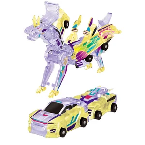 Dinosaurier Trafo Auto Spielzeug Automatik Gelb Kollision Transforming NEU - Bild 1 von 5