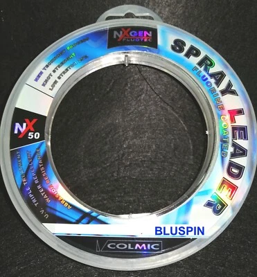 COLMIC SPRAY LEADER FLUORINE COATED FISHING LINE 50m 0.400mm ~ 29lbs - Immagine 1 di 2