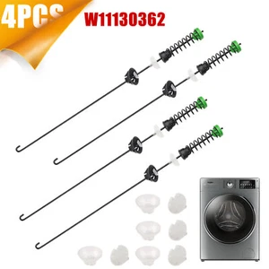 Kit de varilla de suspensión de lavadora W11130362 4 piezas para Whirlpool WTW5000DW2 WTW5000DW0 nuevo - Imagen 1 de 12