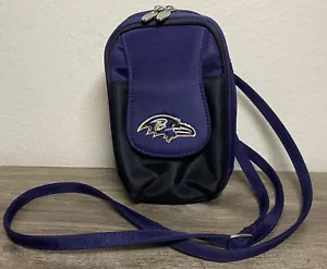 Baltimore Ravens Crossbody Purse w/Adj. Long Strap Pockets Purple Black Bag - Picture 1 of 9