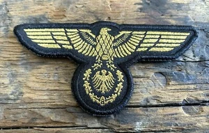 WW2 GERMAN MILITARY EAGLE PATCH GOLD WEHRMACHT 3rd REICH STYLE Aufnäher REPRO - Bild 1 von 2