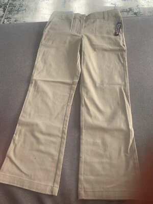 Pantalones de vestir Chaps para niñas bootleg caqui tostado cintura ajustable talla 6X $32 Foto 1 de 4