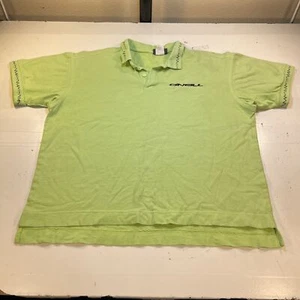 VINTAGE 1990s O'NEILL California Surf Skate NEON GREEN POLO SHIRT Gr. Herren M USA - Bild 1 von 5