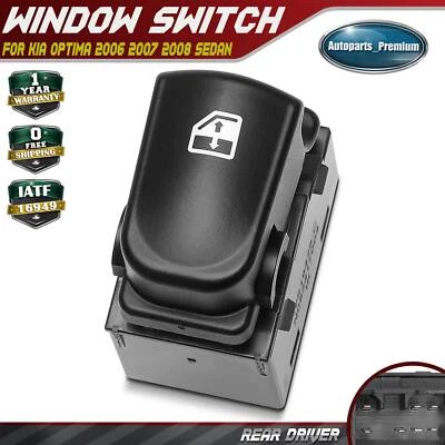 Interruptor de ventana eléctrica del lado izquierdo del conductor trasero para Kia Optima 2006 2007 2008 sedán Foto 1 de 4