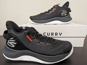 Zapatos de baloncesto CURRY 3Z7 Under Armour para hombre - 3026622-100 - gris azabache/negro nuevos en caja - Imagen 1 de 7