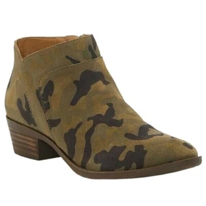 Lucky Brand LK-Brintly2 Printed Camo Suede Ankle Boot Womens Size 11 M New - Picture 1 of 6