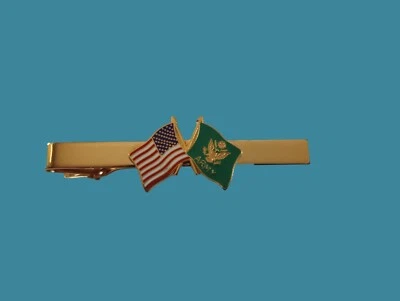 EE. UU. EJÉRCITO MILITAR BARRA DE CORBATA CORBATA TAC CLIP EN TIPO BANDERA DEL EJÉRCITO BANDERA DE EE. UU. HECHA EN EE. UU.  Foto 1 de 4