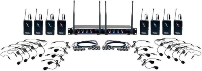 VocoPro 8 Channel UHF Wireless Headset & Lapel Mic System with Mic-On-Chip - Image 1 of 4