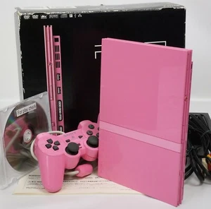 Console PS2 Playstation 2 Slim ROSA sistema testato in scatola 77000 PK 2360356 -NTSC-J - Foto 1 di 12