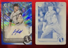 2022 Bowman Chrome Peyton Pallette Printing Plate 1/1 & Blue Auto 1st /150