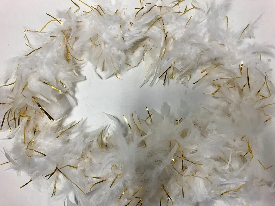 40g Feather Tinsel Boa Metallic Flapper Halloween Costume Accessory 5 COLORS - Image 1 of 1