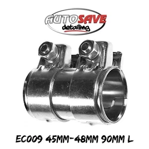 E-tech - Exhaust Pipe Connector Joiner 45mm to 48mm 90mm L Heavy Duty Clamp - Picture 1 of 1