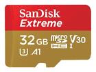 SanDisk Extreme Micro SDHC A1 UHS-I U3 Carte Mémoire + Adaptateur 32GB