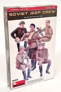 Miniart 1/35 Soviet Jeep Crew Soldiers WW2 Build Yourself Kit 35313 - Picture 1 of 3