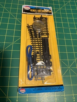 Model Power HO Brass Rail Remote Control Switch Left #50 with Hardware Clean - Image 1 of 2