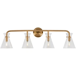 Forte Lighting 5733-04-12 Beaker Bathroom Vanity Light Soft Gold - Picture 1 of 3