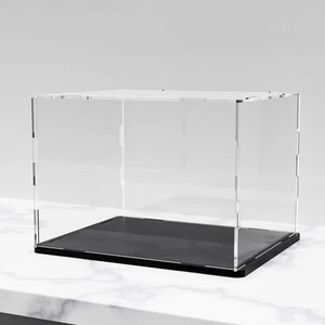 WANLIAN Clear Acrylic Display Case Assemble Countertop Box Cube - Picture 1 of 7