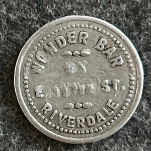 Riverdale Illinois IL Handelsmedaille Wonder Bar 5 ¢ Saloon - Bild 1 von 3