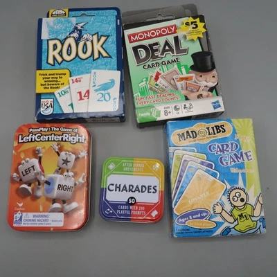 Family Card Game Lot Rook Monopoly Deal Mad Libs and Left Center Right Ages 8+ - Image 1 of 4