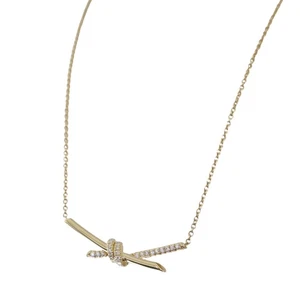 Tiffany & Co Tiffany Knot Pendant Necklace Yellow Gold Diamonds 68887216 - Picture 1 of 10