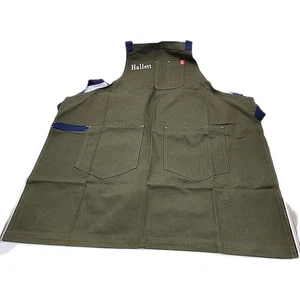 NEU Hedley & Bennett Stickerei Anfrage den ganzen Tag oliv Crossback Schürze mit Taschen - Bild 1 von 6