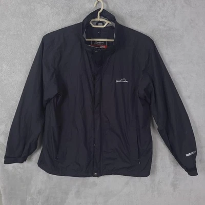 Chaqueta Eddie Bauer WeatherEdge Para Hombre Grande Negra Impermeable Lluvia Concha Cremallera Completa Foto 1 de 4