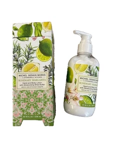 New Michel Design Works Hand & Body Lotion 8 Oz. - Rosemary Margarita - Foto 1 di 3