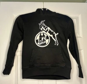 1. FC Köln Fußball Soccer Kinder schwarzes Kapuzenpullover US Größe 10 offiziell - Bild 1 von 12