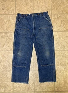 Vintage Carhartt Double Knee Jeans 40x30 Logger Carpenter Distressed B07 DNM - Bild 1 von 7