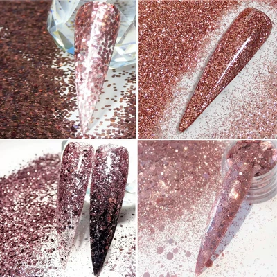 SMILEYS GLITTER STORE Pure Rose Gold Nail Art Glitter Mixes, Resin Glitter, Craft Glitter 💙💛❤️💚🧡